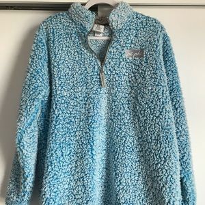Blue Fuzzy Pi Beta Phi Sweater
